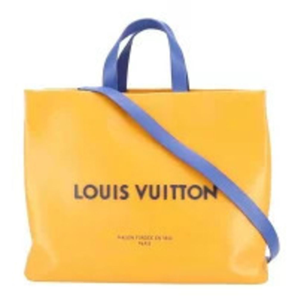 Louis Vuitton Shopper Tote Bag Leather Gold